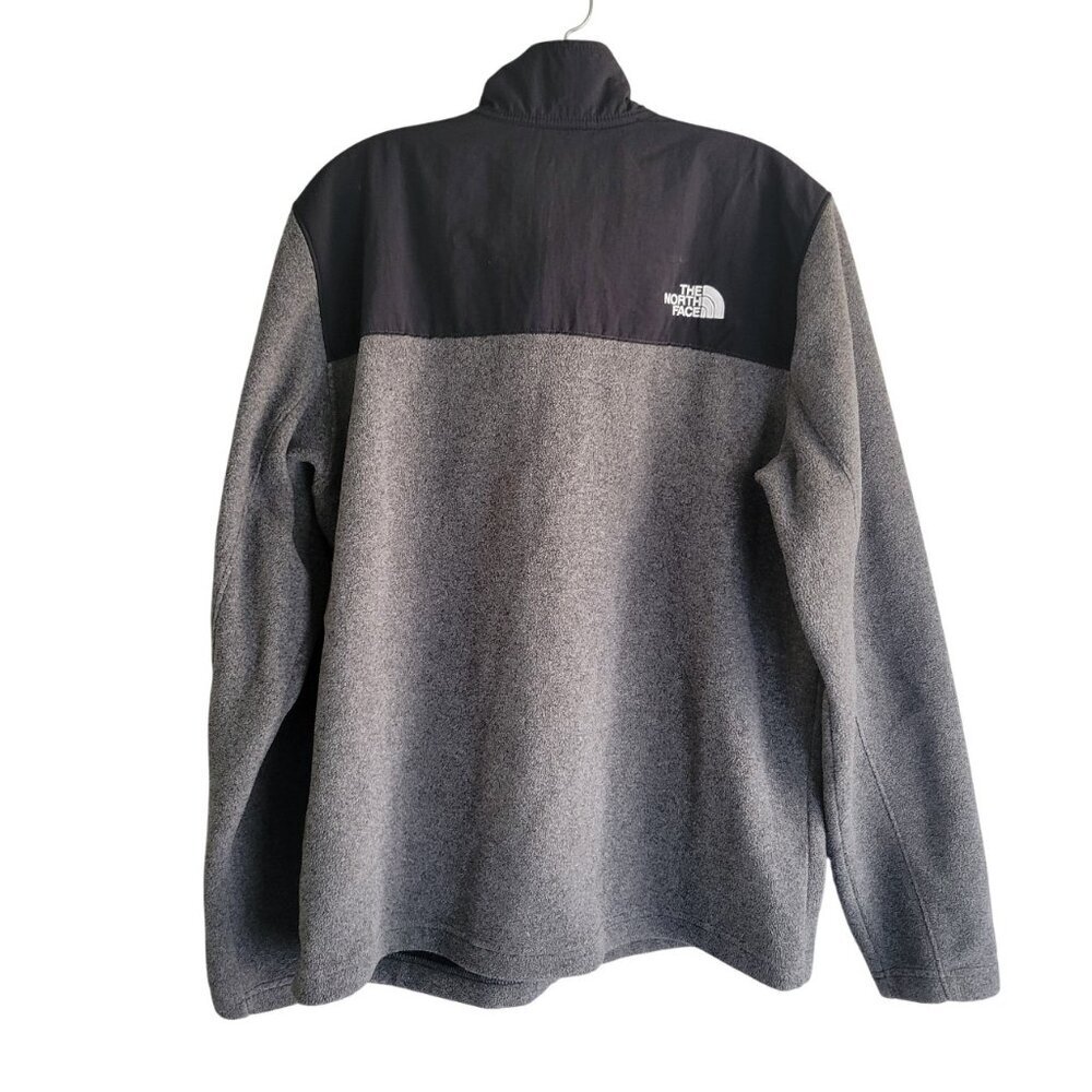 The North Face Men’s ½ Zipper Front Fleece Pullover Black/Gray Size M Medium - Picture 3 of 10